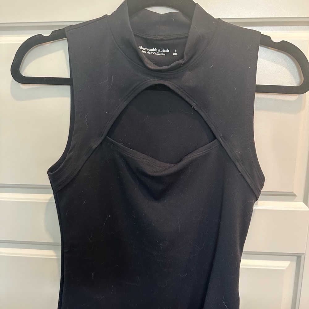Abercrombie and Fitch Black Cut Out Body Suite